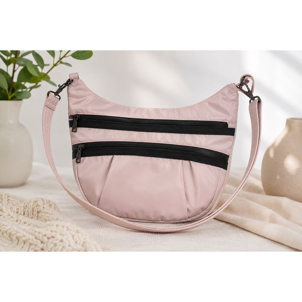 LUG light pink crosssbody hobo